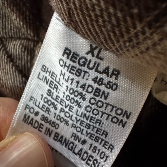 Berne Jacket Men Size XL Brown Duck Canvas Flannel Lined Work Wear Hooded Adult - Picture 6 of 7